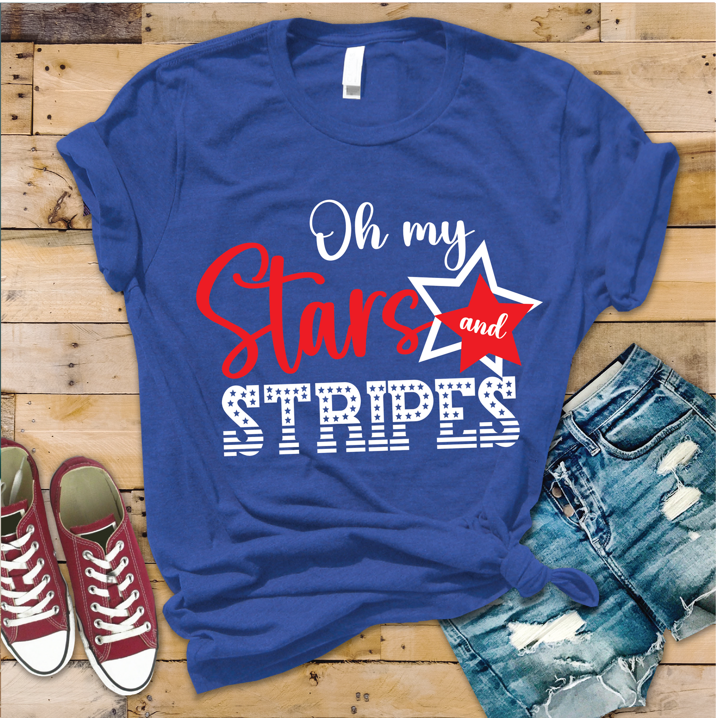 Oh My Stars & Stripes Tee