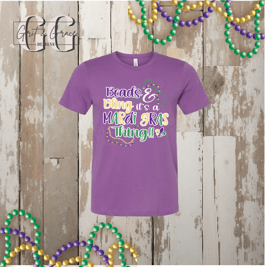 Beads & Bling T-Shirt - Bella Canvas - Grit & Grace Designs