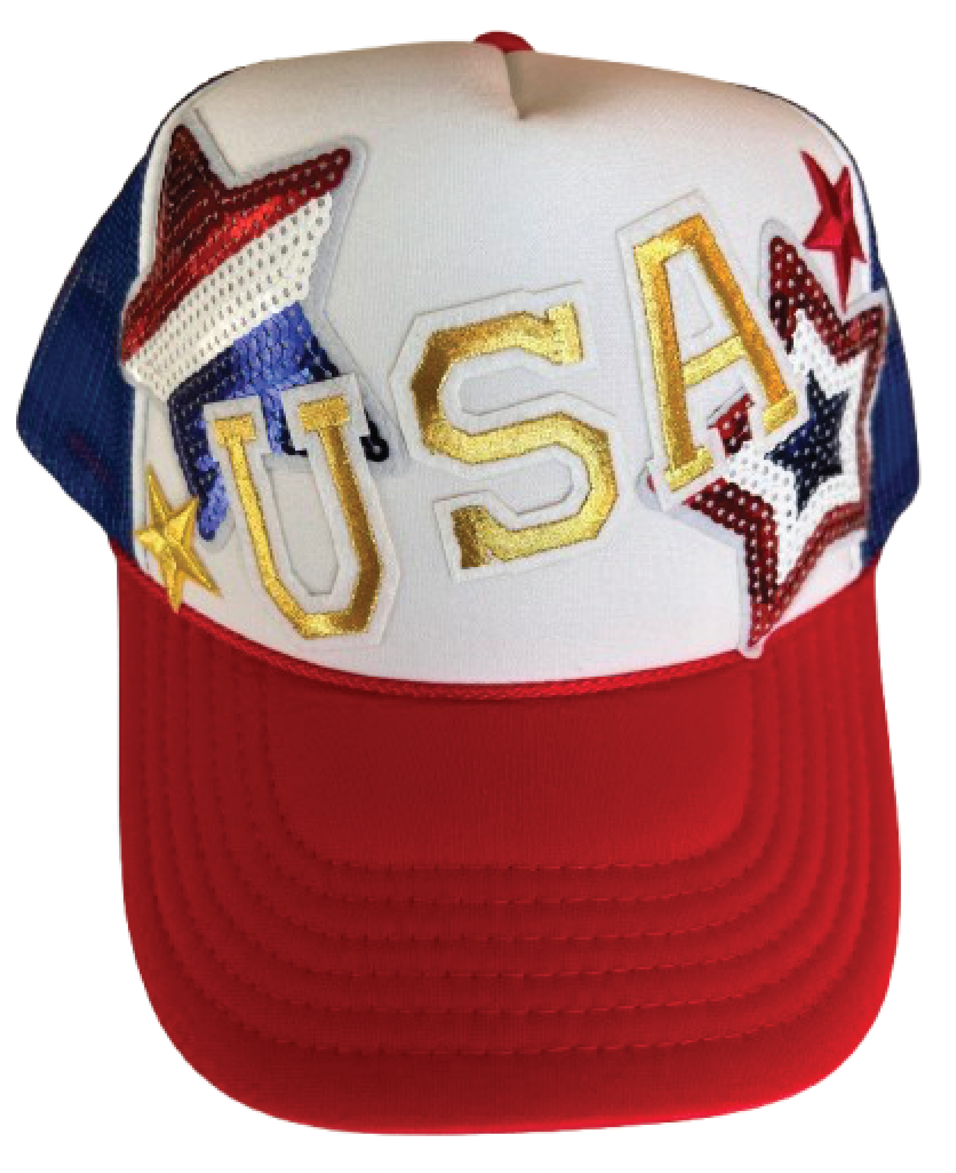 Gold USA Trucker Hats - Grit & Grace Designs