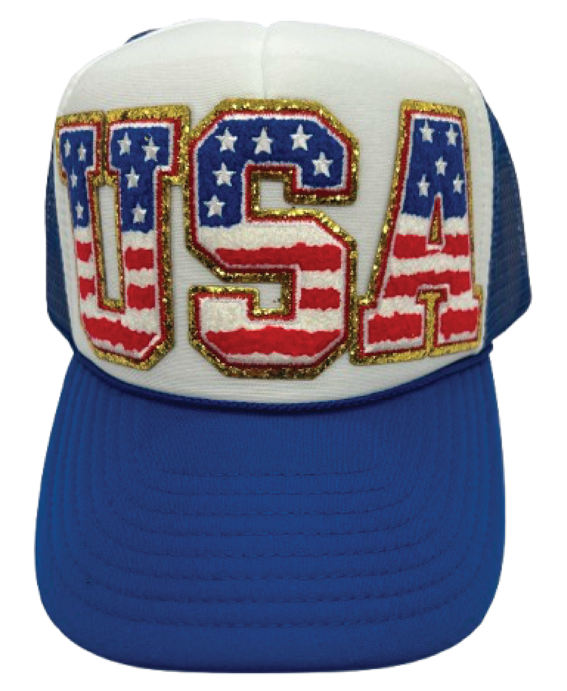 USA Flag Letters Trucker Hats - Grit & Grace Designs