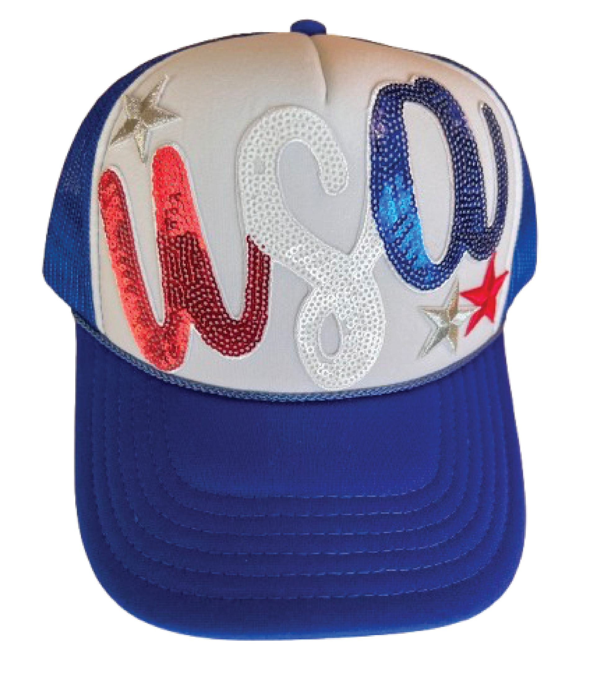 Large sequin USA Trucker Hats - Grit & Grace Designs