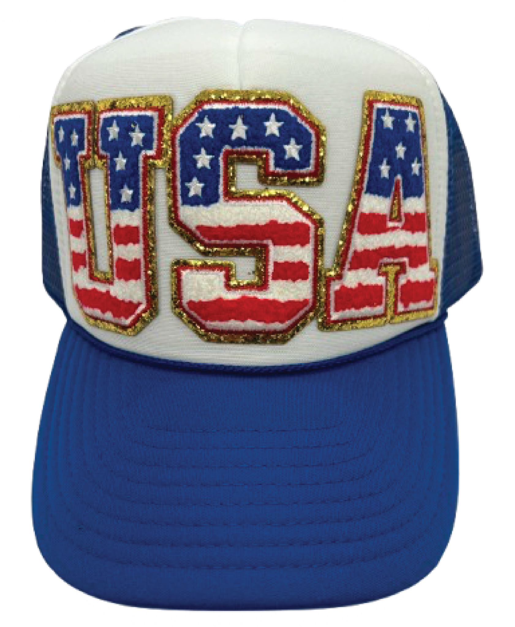 USA Flag Letters Trucker Hats - Grit & Grace Designs