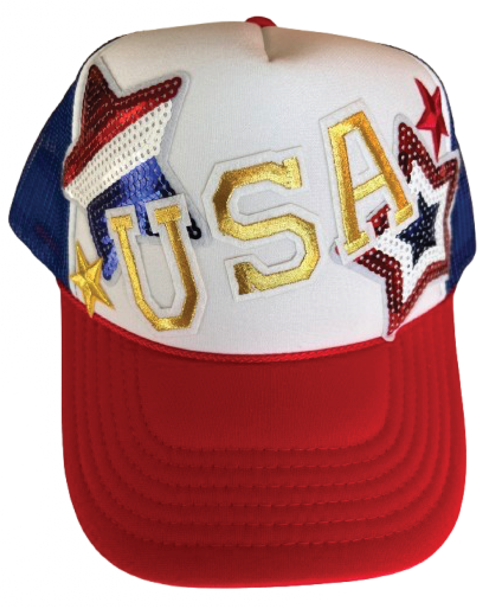 Gold USA Trucker Hats - Grit & Grace Designs