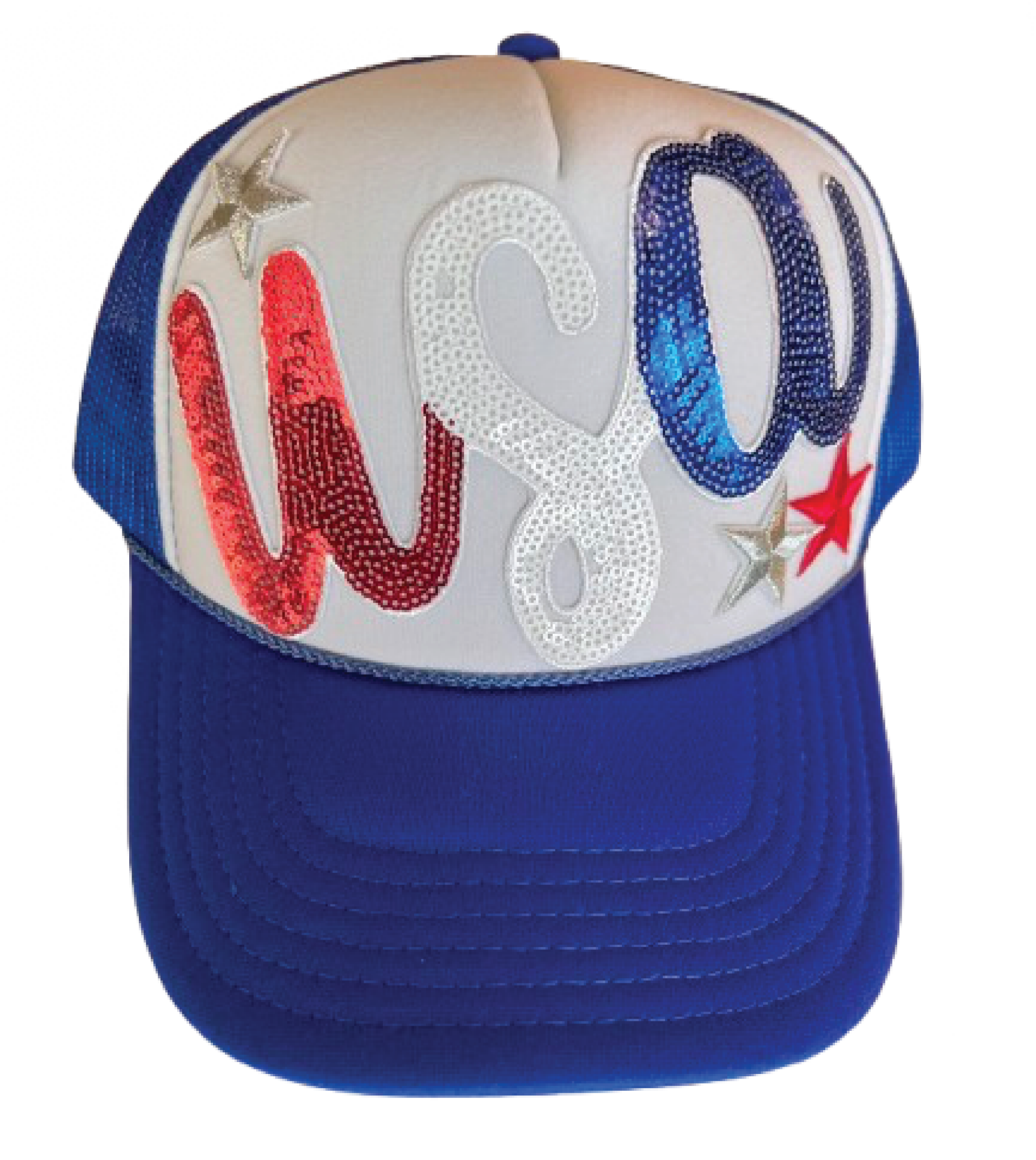 Large sequin USA Trucker Hats - Grit & Grace Designs