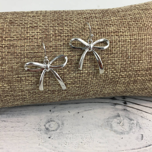 Bow ribbon earrings - Grit & Grace Designs