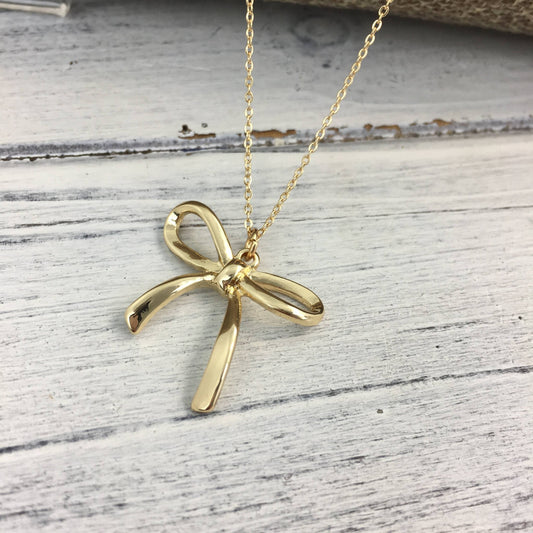 Bow ribbon necklace - Grit & Grace Designs