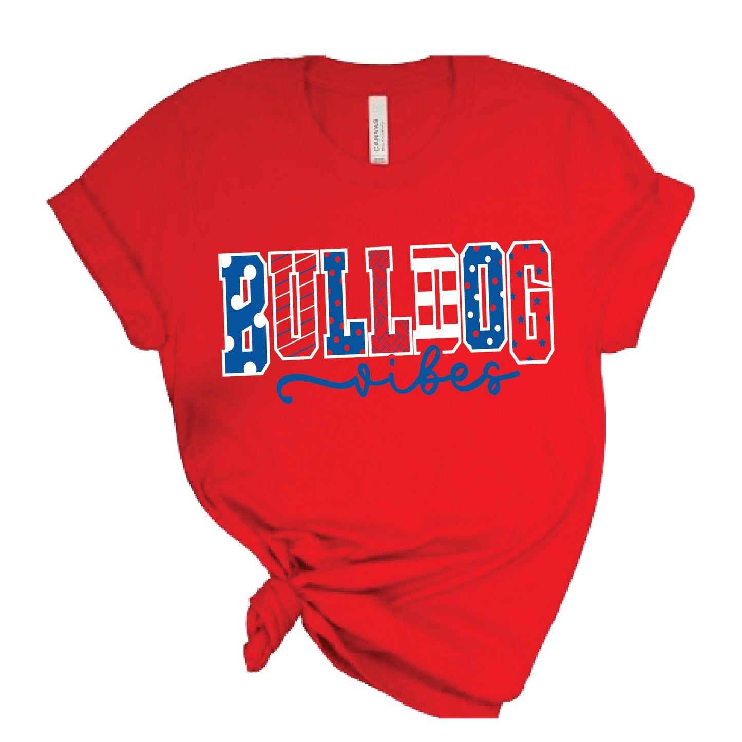 Bulldog Print Vibes Tee (2 - Colors) - Grit & Grace Designs