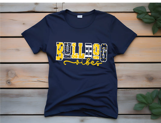 Bulldog Vibes Print Tee - Grit & Grace Designs