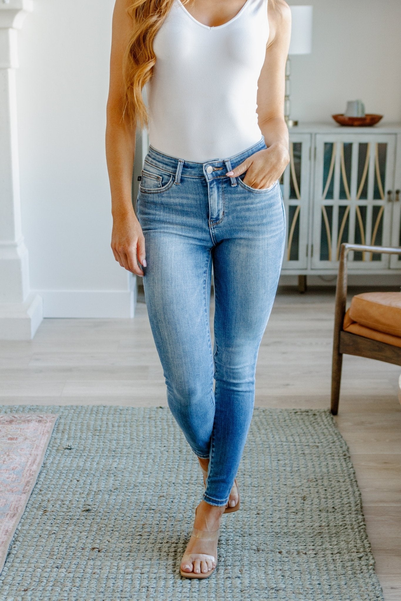 Catherine Mid Rise Vintage Skinny Jeans - Grit & Grace Designs