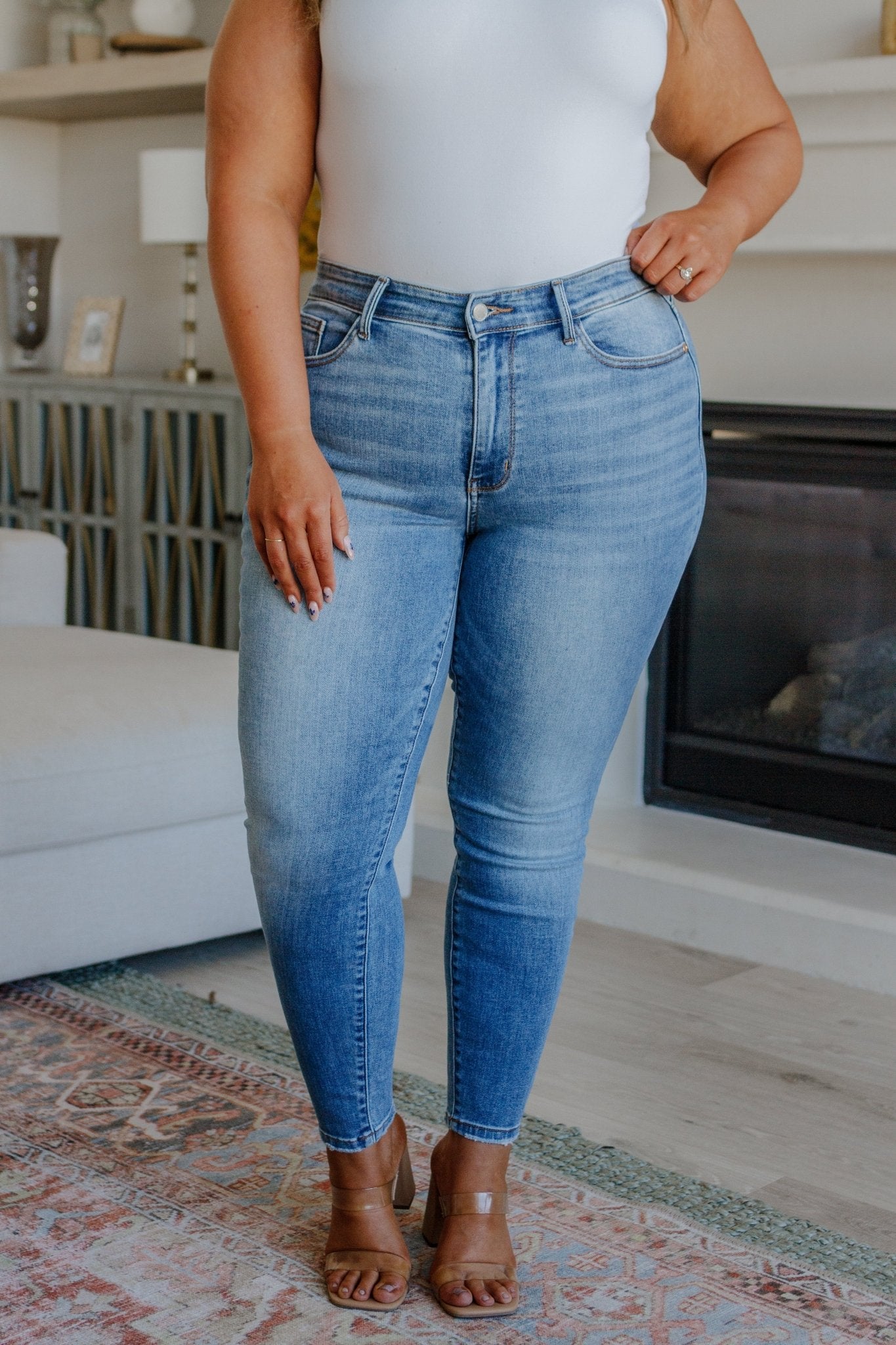 Catherine Mid Rise Vintage Skinny Jeans - Grit & Grace Designs