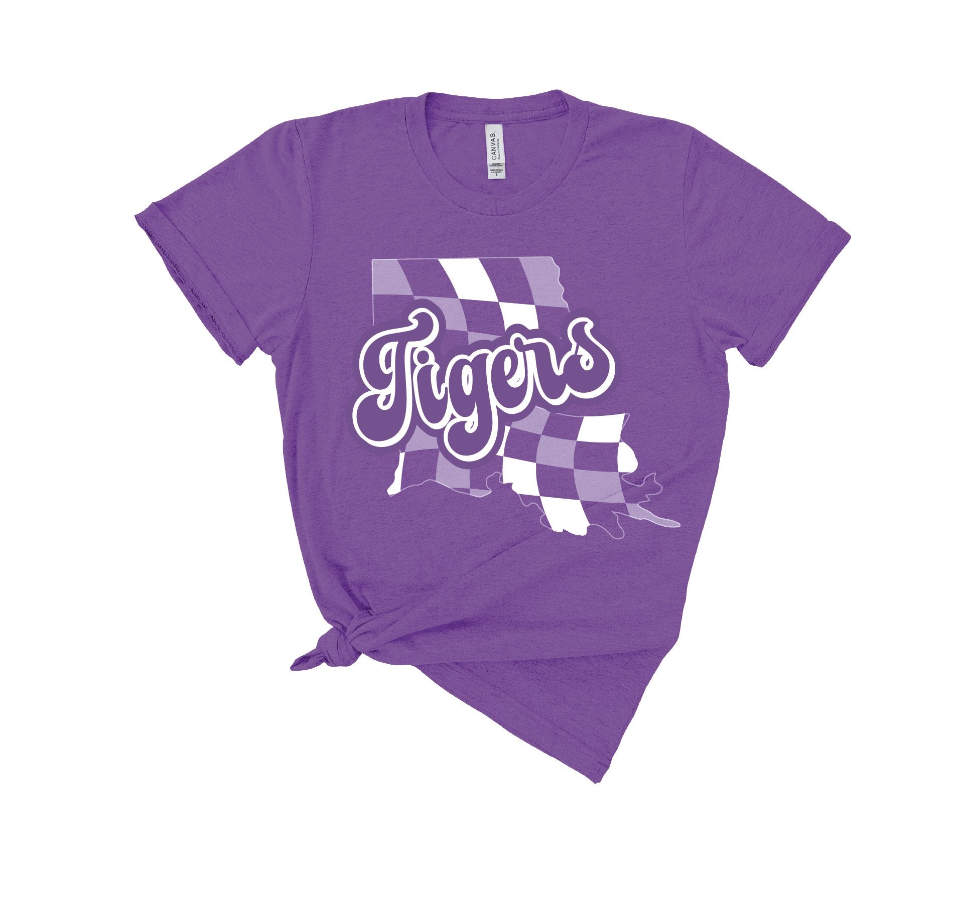 Checkered Tiger Tee - Grit & Grace Designs