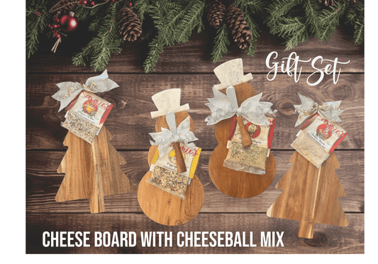 Christmas Cheeseboard with Cheeseball Mix - Grit & Grace Designs