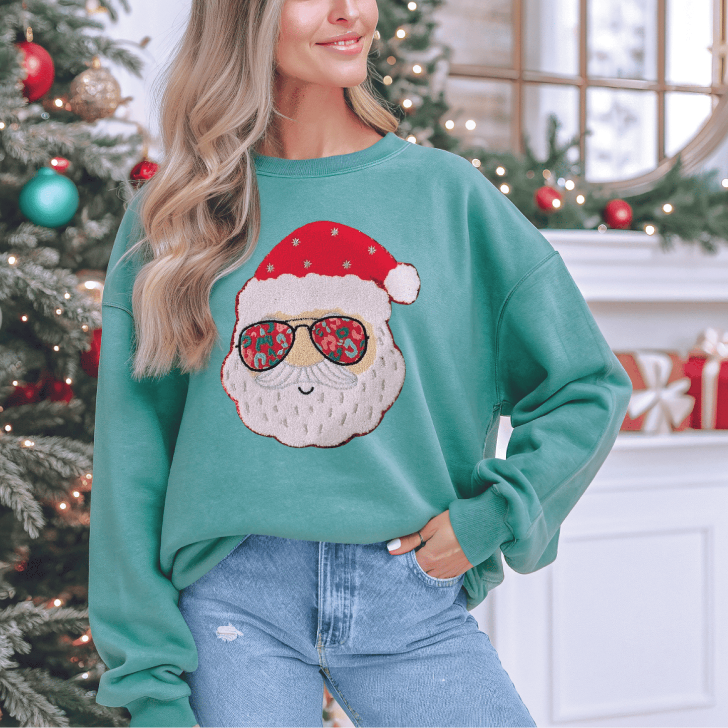 Cool Santa Shades Sweatshirts (2 - Colors) - Grit & Grace Designs