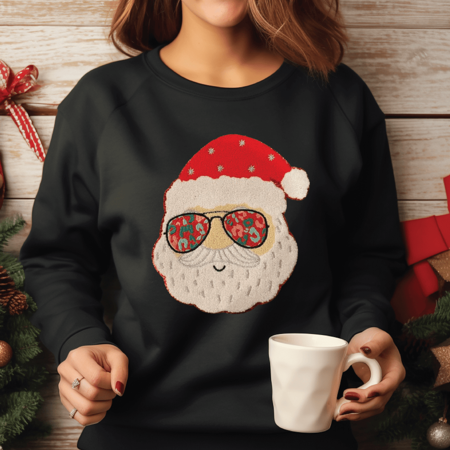 Cool Santa Shades Sweatshirts (2 - Colors) - Grit & Grace Designs