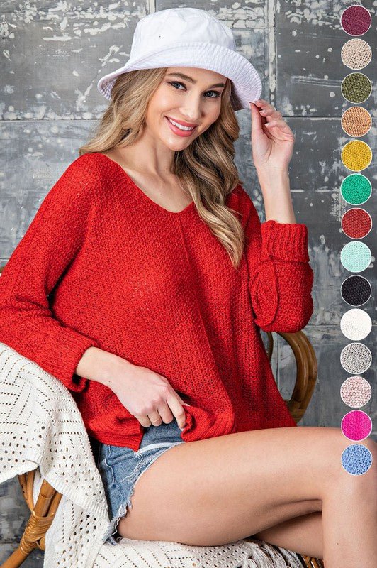 Crew Neck Knit Sweater - Grit & Grace Designs