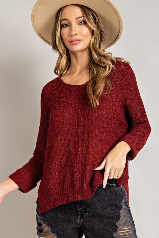 Crew Neck Knit Sweater - Grit & Grace Designs