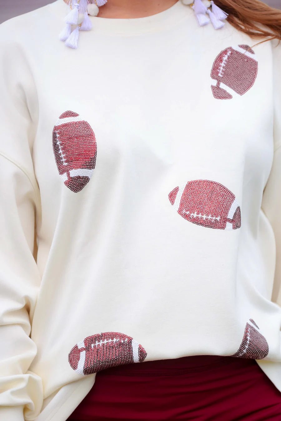 Football Season Sequin Sweatshirt - Grit & Grace Designs