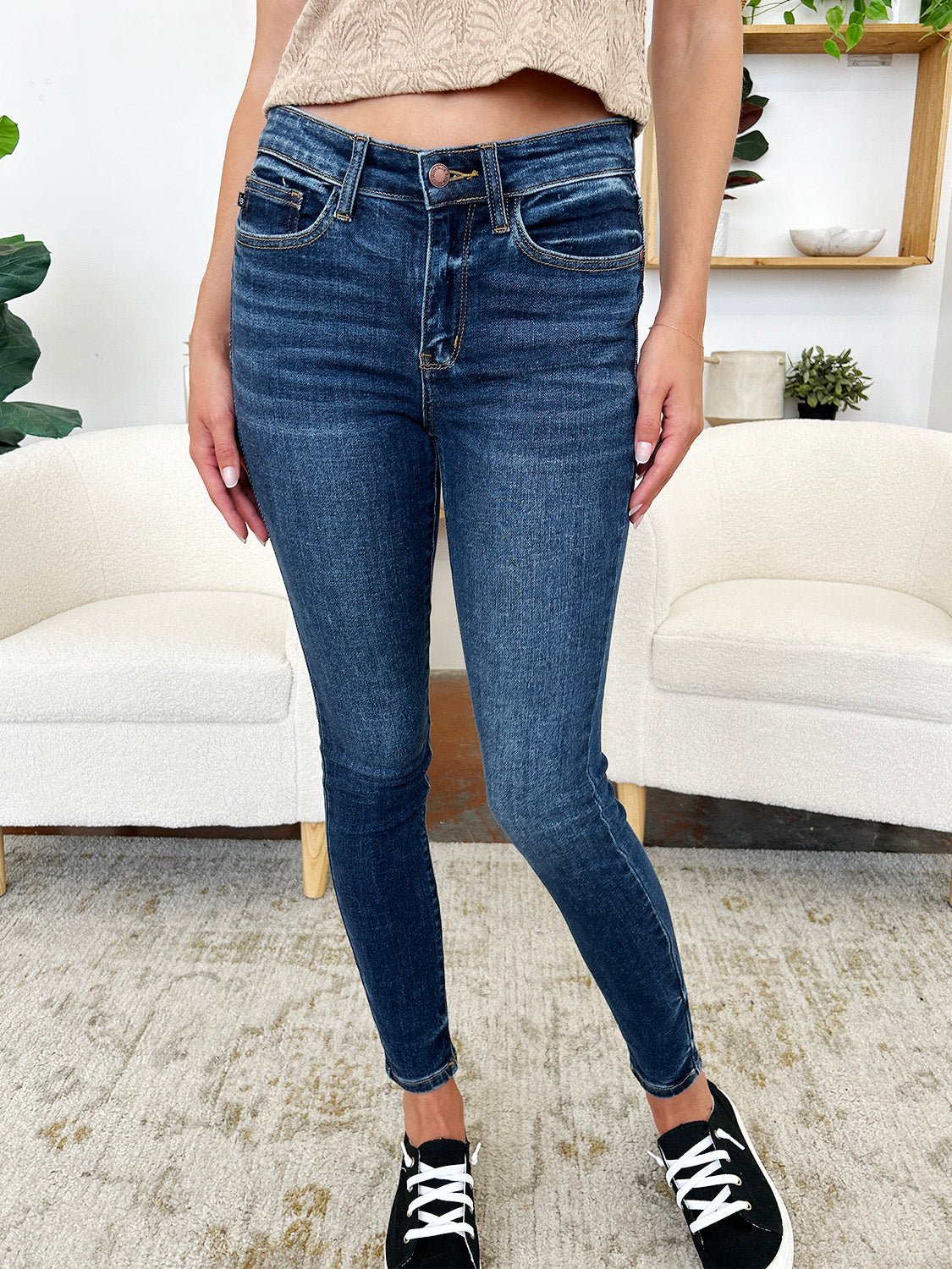 Judy Blue Full Size Classic Handsand Skinny Jeans - Grit & Grace Designs