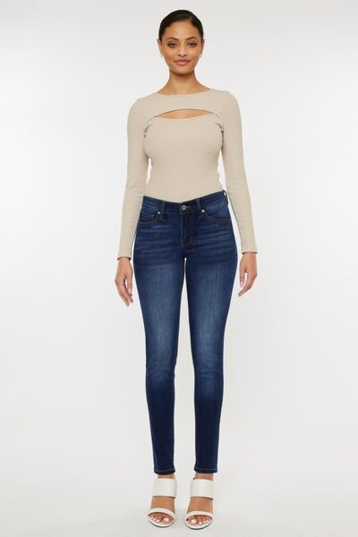 Kancan Mid Rise Gradient Skinny Jeans - Grit & Grace Designs