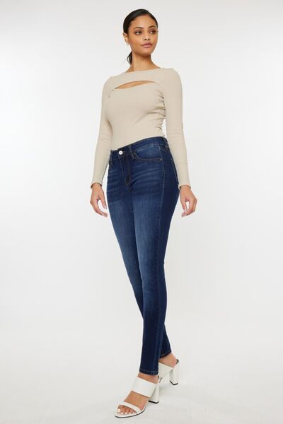 Kancan Mid Rise Gradient Skinny Jeans - Grit & Grace Designs