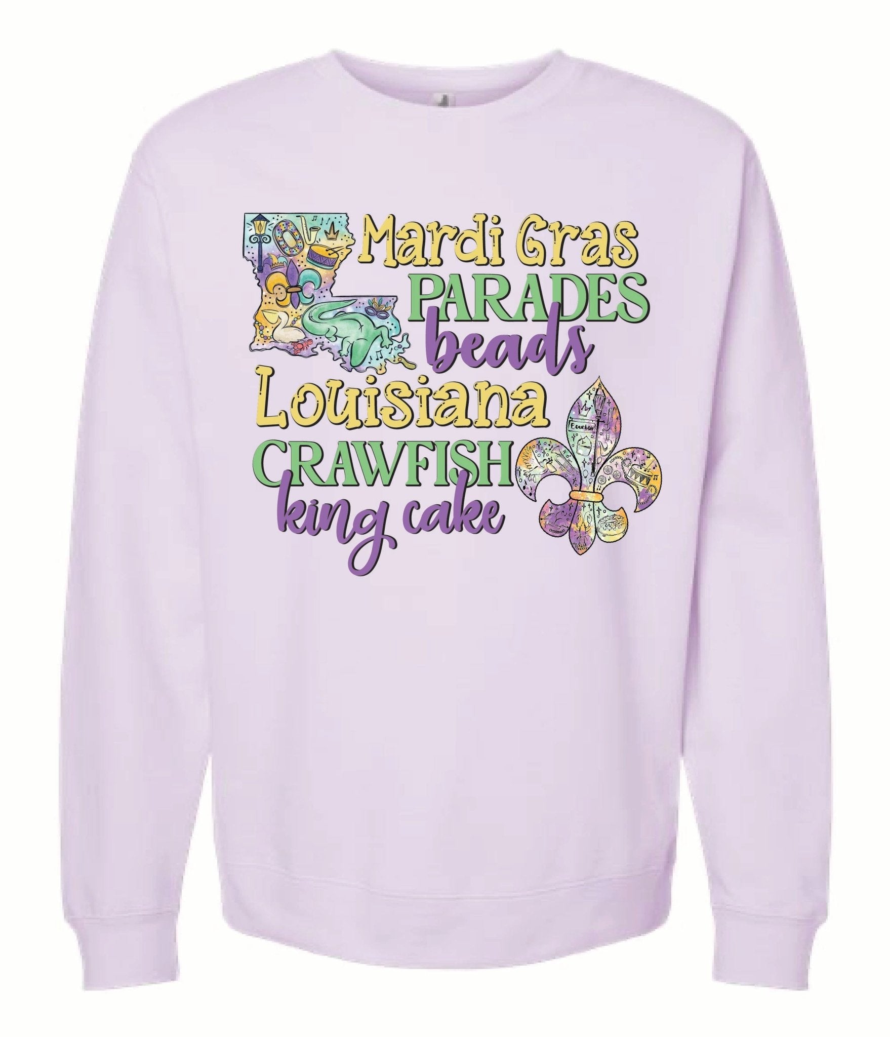 Louisiana Mardi Gras Sweatshirt - Grit & Grace Designs