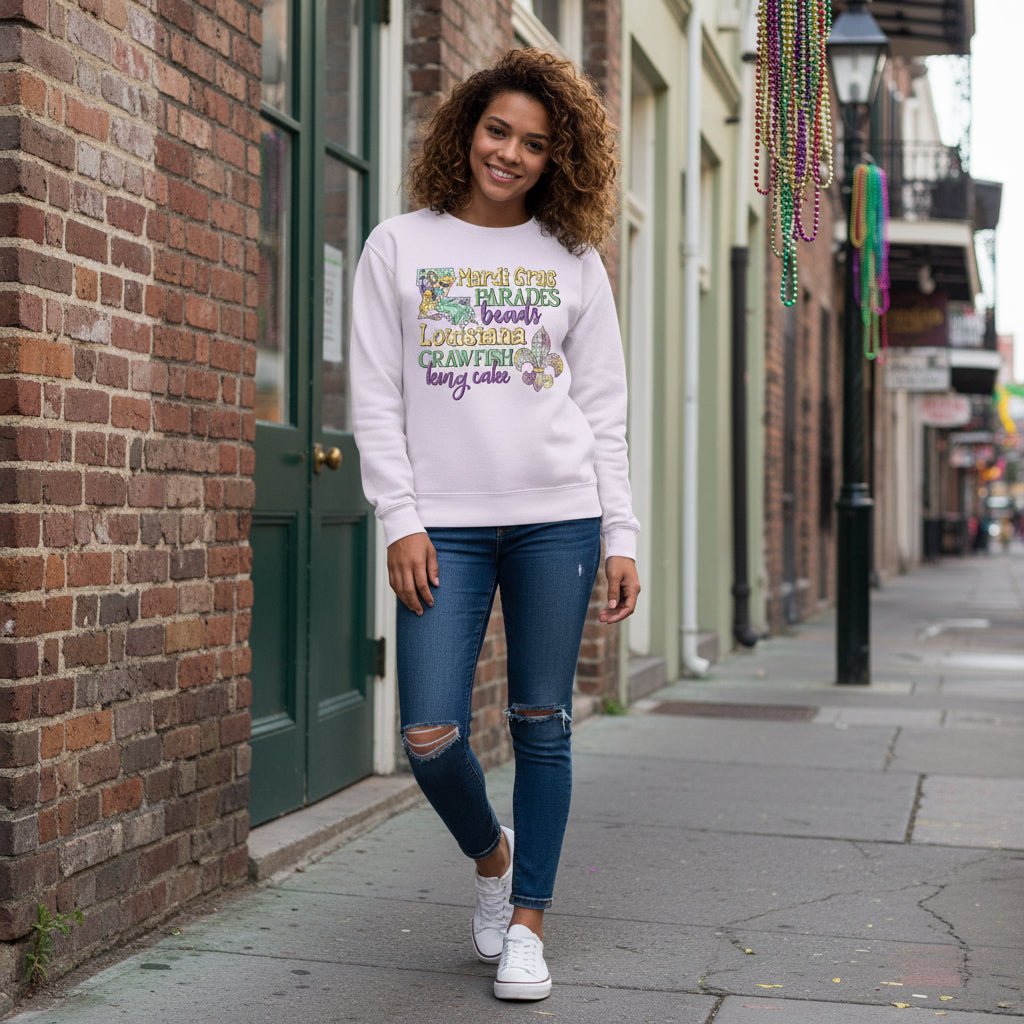 Louisiana Mardi Gras Sweatshirt - Grit & Grace Designs