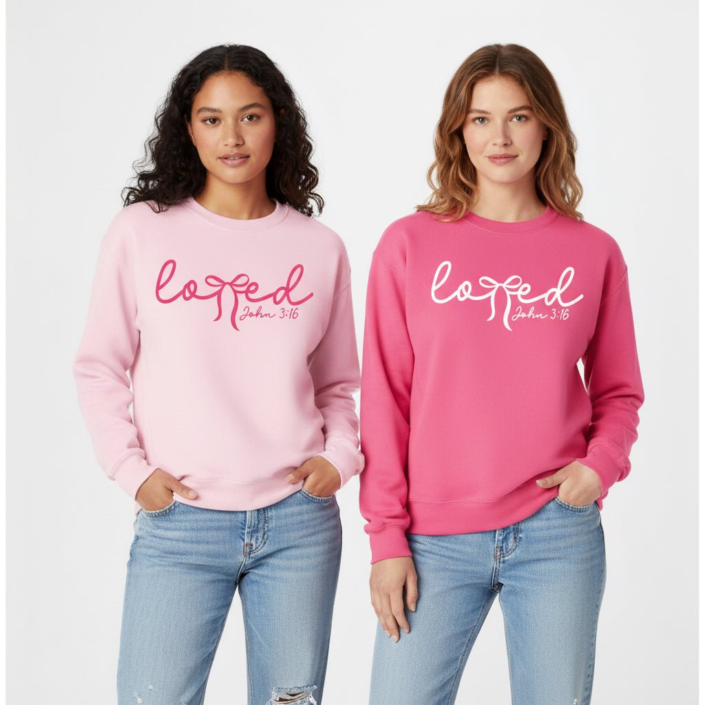 Loved Bow Sweatshirt - Grit & Grace Designs