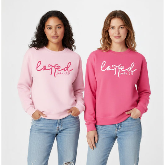 Loved Bow Sweatshirt - Grit & Grace Designs