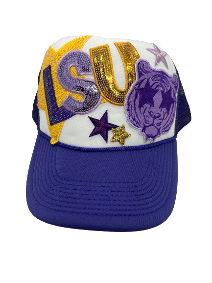 LSU Trucker Hats - Grit & Grace Designs