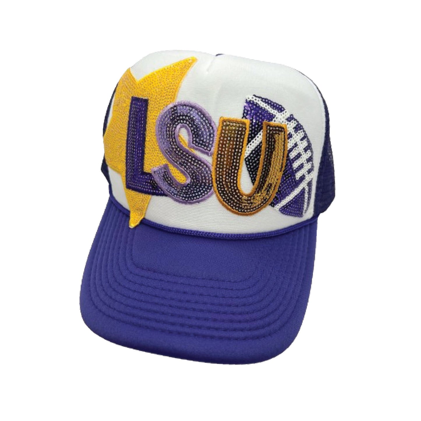 LSU Trucker Hats - Grit & Grace Designs