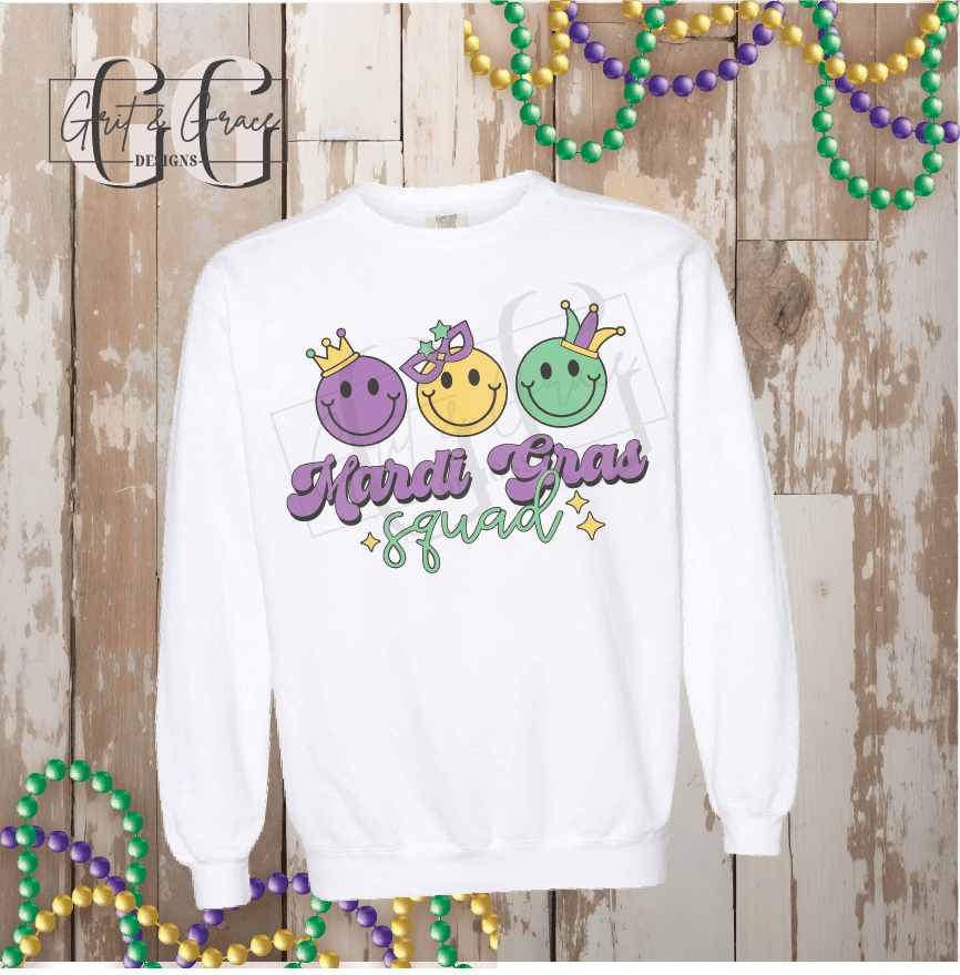 Mardi Gras Squad Sweatshirts - Grit & Grace Designs