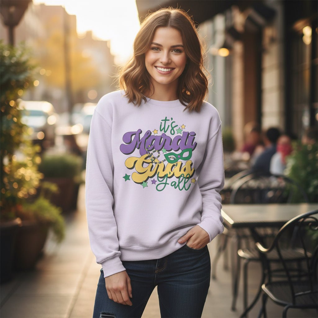 Mardi Gras Y'all Sweatshirts - Grit & Grace Designs