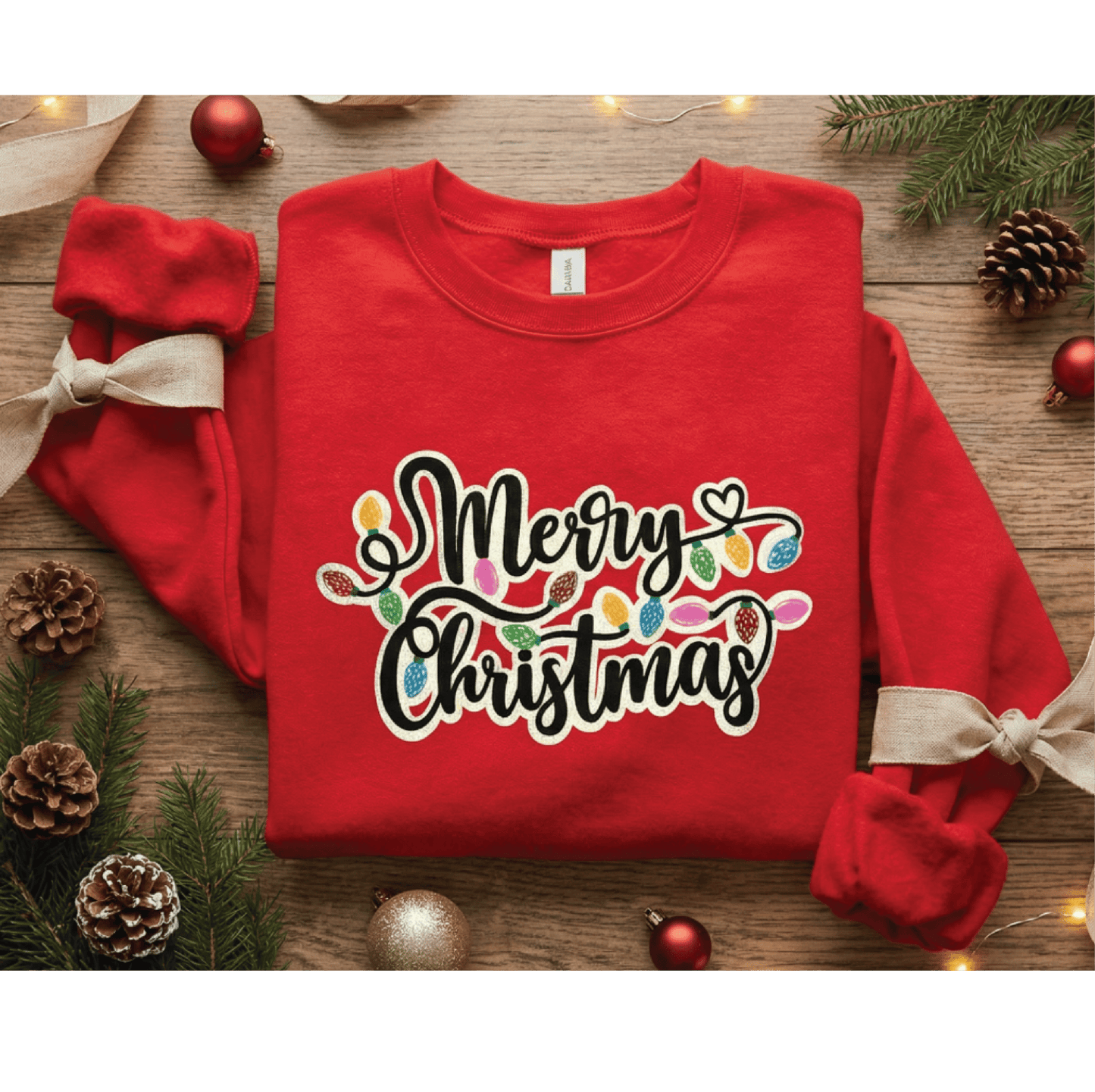 Merry Christmas Red Bella Canvas Sweatshirts - Grit & Grace Designs