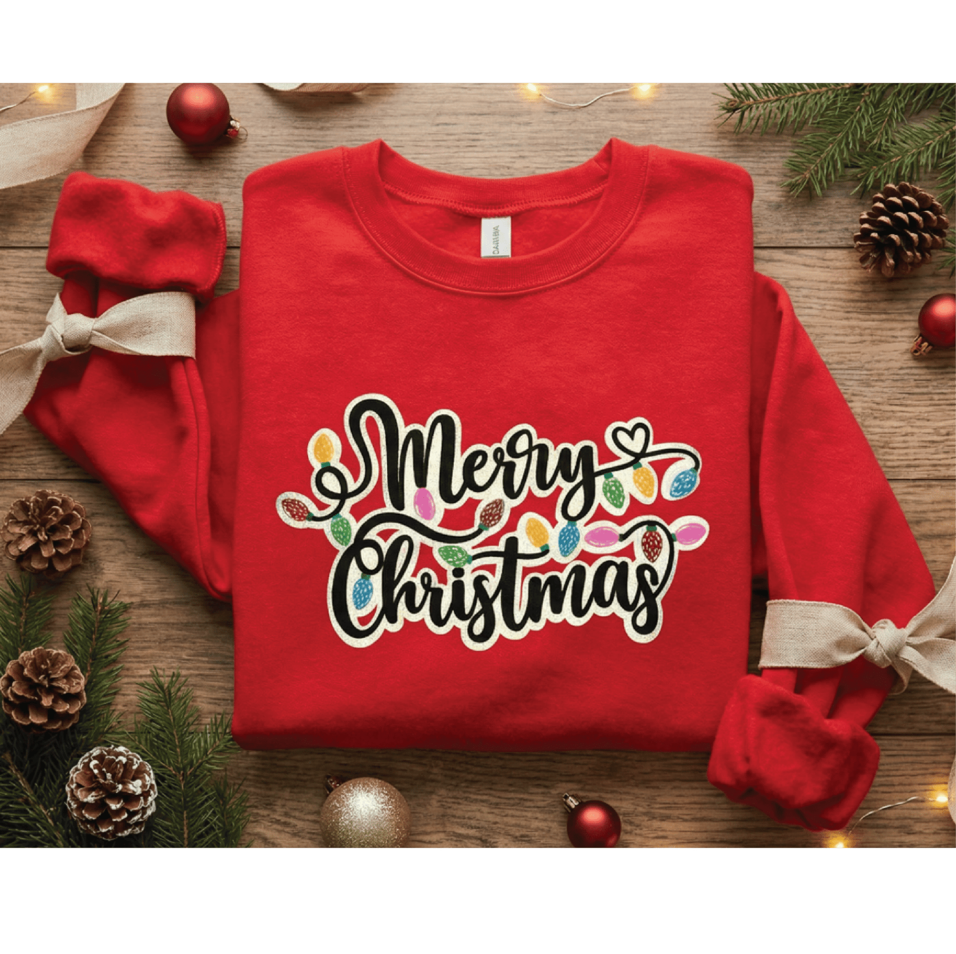Merry Christmas Red Bella Canvas Sweatshirts - Grit & Grace Designs