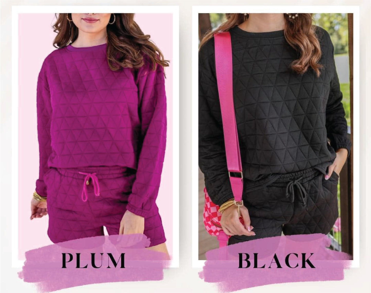 Quilted Set (Plum or Black) - Grit & Grace Designs