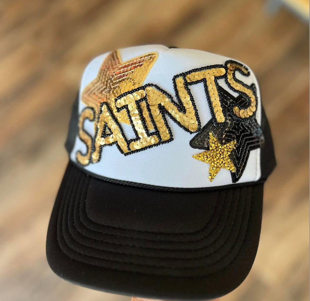 Saints Trucker Hats - Grit & Grace Designs