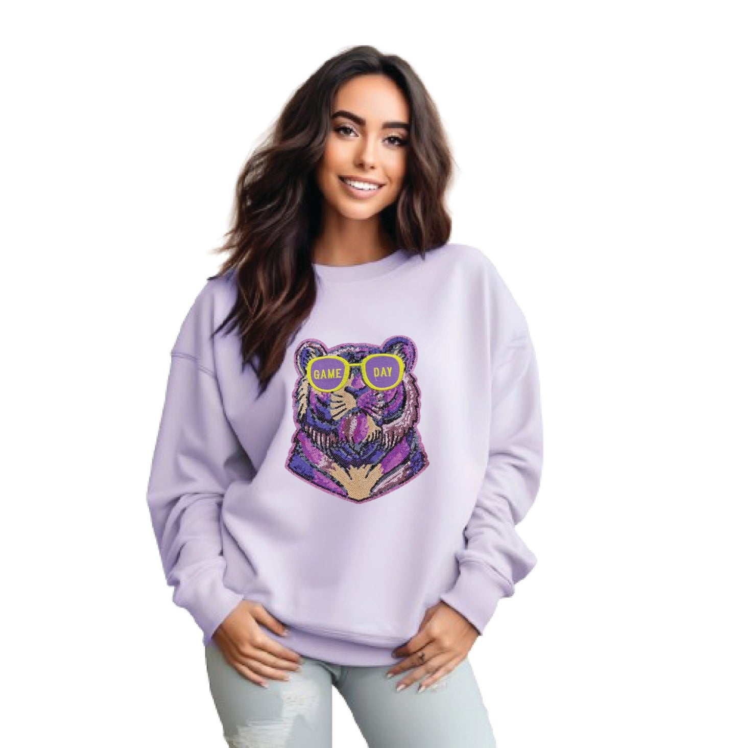 Sequin Tiger Game Day Sweatshirt - Grit & Grace Designs