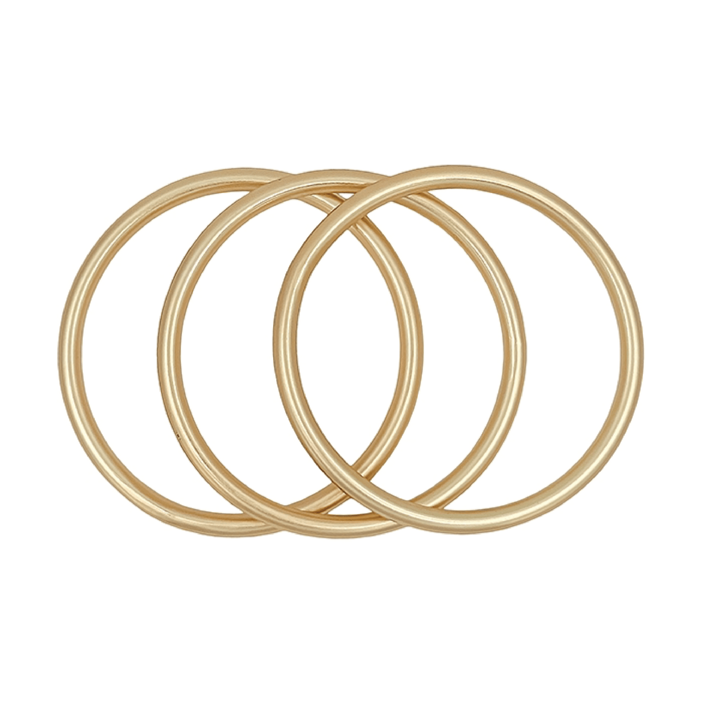 Shiny Gold Set of 3 Bangle Bracelets - Grit & Grace Designs