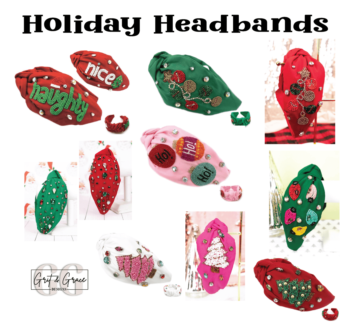 Holiday Headbands - Grit & Grace Designs