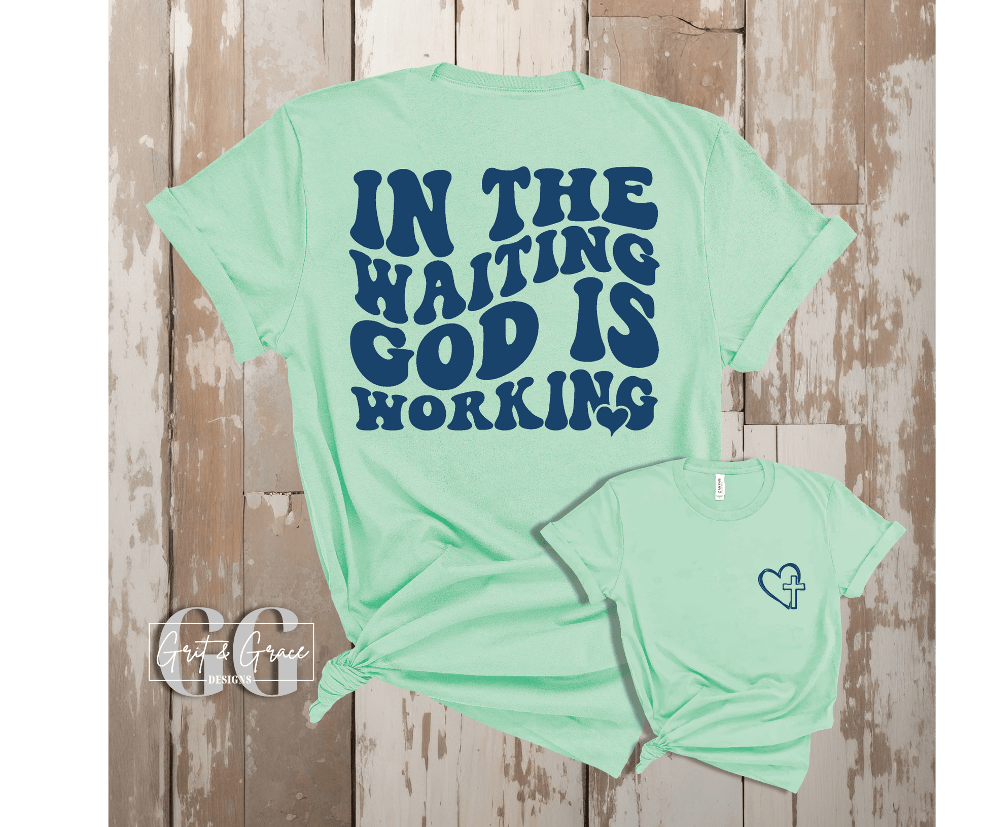 In the Waiting - Bella Canvas Tee - Grit & Grace Designs