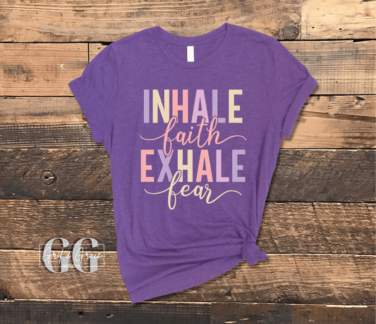 InhaleFaith - Bella Canvas Tee - Grit & Grace Designs